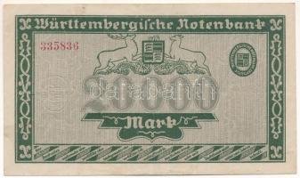 Német Birodalom / Württemberg / Stuttgart 1923. 20.000M T:XF
German Empire / Württemberg / Stuttgar...