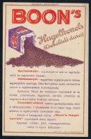 Boon's csokoládédara számolócédula