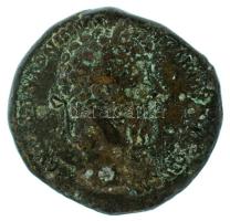 Római Birodalom 162 / Antoninus Pius / Róma / Sestertius bronz (23,96g) T:XF,VF patina Roman Empire 162 / Antoninus Pius / Rome / Sestertius bronze "M AVREL ANTONINVS AVG ARMENIACVS P M / TR POT XIX IMP III COS III - S-C" Providentia standing front, head left, holding wand and sceptre; globe at feet (23,96g) C:XF,VF patina RIC III 912