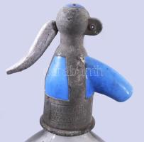 cca 1940 2 darab antik szódás üveg, Bárdos Dezsőné Szikvízgyára Tatabánya, sasfejes fejjel + felirat...