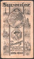 1924-1930 Ch. Steppinger Globe-Trotter 11. Journalist Boy-Scouts Souvenier, ragasztott