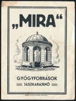 cca 1930 "Mira" Gyógyforrások Jászkarajenő tájékoztató prospektus, foltos, törésnyommal