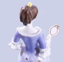 Hollóházi Tükrösnő. Jelzett, kézzel festett, hibátlan, m: 27 cm