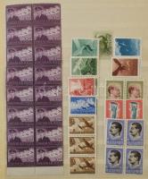 Magyar gyűjteményrész az 1960-as évek elejéről, sok összefüggéssel, ívszéli értékekkel + kevés korábbi bélyeggel, 8 lapos, A/4-es Abria berakóban