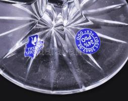 Ólomkristály gyertyatartó, címkével jelzett, m: 19 cm