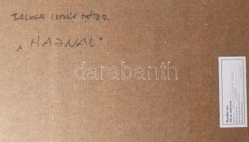 Balogh István Péter (1950-): Hajnal. Olaj, farost, jelezve balra lent, hátoldalán autográf feliratta...