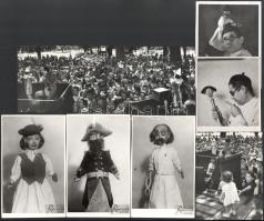 Rév István Árpád (1898-1977) bábjáték, 8 db fotó, 9,5×12 és 14×9 cm