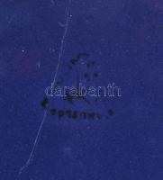 Városlőd 6 darab pöttyös tányér, jelzett, kis kopással, d: 20 cm