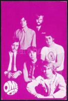 ca 1970 Az Omega zenekar tagjait ábrázoló kép, a tagok autográf aláírásával, 10x14 cm