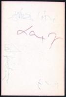 ca 1970 Az Omega zenekar tagjait ábrázoló kép, a tagok autográf aláírásával, 10x14 cm