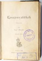 Sajó Aladár: Kaszárnyatitkok. Elbeszélések. Bp., 1895., Singer és Wolfner, 178+6 p. Átkötött félvászon-kötés, kopott, foltos borítóval, javított gerinccel, laza fűzéssel, kijáró lapokkal.