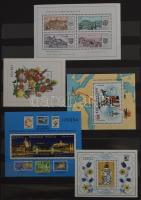Vegyes tétel, benne Turul bélyegek, modern magyar blokkok és kisívek 2 db A/4-es berakóban + külföld...