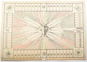 Régi társasjáték táblája, Piatnik, 44×31 cm