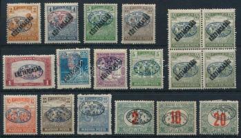 Debrecen I. 1919 18 db bélyeg Bodor vizsgálójellel (25.390)