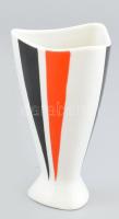 Zsolnay Nádor Judit (1934-2016) terve alapján design váza. Az első szériából, 1960 körül. Kézzel festett, jelzett, hibátlan m. 13 cm