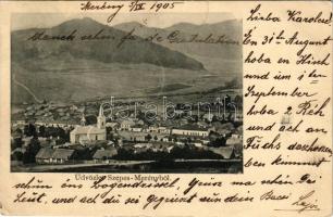 1905 Merény, Szepes-Merény, Vagendrüssel, Vondrisel, Nálepkovo; látkép, templom. Soós kiadása / general view, church (EK)