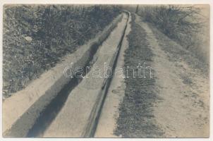 Resicabánya, Resicza, Recita, Resita; vízmű, csatorna / canal, flood gate, dam. photo (EK)