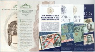 1999-2021. 52db érmés vegyes, színes MNB tájékoztató + 5db bankjegy tájékoztató szép állapotban