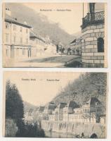 Herkulesfürdő, Baile Herculane - 6 db RÉGI képeslap, szétvágott leporello füzetből / 6 pre-1945 post...