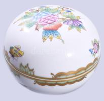 Herendi Viktória mintás bonbonier, jelzett, hibátlan, d: 11,5 cm