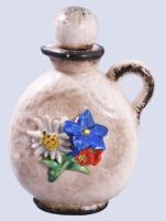 Hummel virágos kulacs dugóval, mázas kerámia, jelzett, kis mázkopással 21 cm