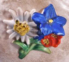 Hummel virágos kulacs dugóval, mázas kerámia, jelzett, kis mázkopással 21 cm