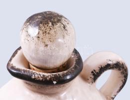 Hummel virágos kulacs dugóval, mázas kerámia, jelzett, kis mázkopással 21 cm