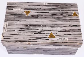 Royal dux díszváza. mázas porcelán, jelzett, díszdobozban, hibátlan 14 cm