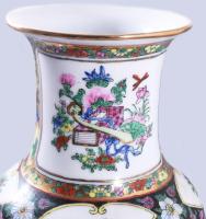 Kínai váza, kézzel festett, jelzett, hibátlan 36 cm