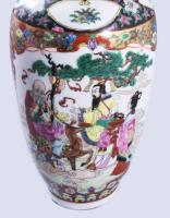 Kínai váza, kézzel festett, jelzett, hibátlan 36 cm
