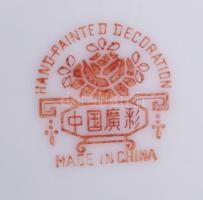 Kínai váza, kézzel festett, jelzett, hibátlan 36 cm