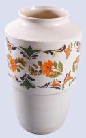 Retro kerámia váza, kézzel festett, jelzett, hibátlan 33 cm