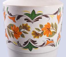 Retro kerámia váza, kézzel festett, jelzett, hibátlan 33 cm