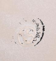 Retro kerámia váza, kézzel festett, jelzett, hibátlan 33 cm