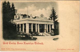 Ágostháza, Wellbach, Velbachy, Bystrany (Igló); Gróf Csáky Zeno kastélya. Szoller Géza kiadása / castle (vágott / cut)