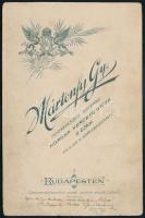 1897 Férfiportré (Johann Ambrózy), kabinetfotó Mártonfy Gyula budapesti műterméből, a hátoldalon aut...