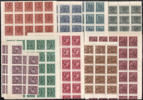 1943 Hadigondozás 23 db sor többletpéldányokkal, hajtott ívekben és ívtöredékekben