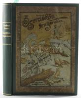 Donászy Ferenc: Őserdőkön, tengereken. Természeti képek és vadászkalandok mind az öt világrészből. Természeti képek és vadászkalandok mind az öt országrészből. Bp.,[1907], Légrády, 6+315 p.+6 (színes képtáblák) t. + 11 (fekete-fehér képtáblák) t. Első kiadás. Donászy Ferenc (1864-1923) ifjúsági író, gyógyszerész. Ifjúsági ismeretterjesztő írása színes állattani leírás és novellagyűjtemény. A szerző nem rejtegeti külföldi forrásait, ám a külföldi forrásokat gyakran saját tapasztalataival egészíti ki. A kötetben olykor korjellemző politikai kommentárok is előbukkannak (Ne vándoroljatok ki!), melyeknek összekapcsolása a zoológiai anyaggal a szerző legsajátabb leleménye.  Átkötött egészvászon-kötés, az eredeti elülső, illusztrált borítót a borítóra kasírozták, címlaphiánnyal.