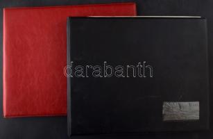 2 db nagyalakú ív berakó kissé elszíneződött fóliával 370 x 300 mm