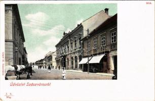 Szászváros, Broos, Orastie; Központi szálloda és kávéház. H. Graef kiadása / street view, hotel and café (EK)