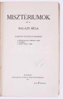 Balázs Béla: Misztériumok. Op. V. Három egyfelvonásos. 1. A kékszakállú herceg vára. 2. A tündér. 3....
