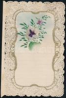 ca 1880 Csipke litho levélpapír. 14x21 cm