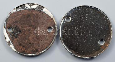 9 db zománc fém számtábla d: 3 cm