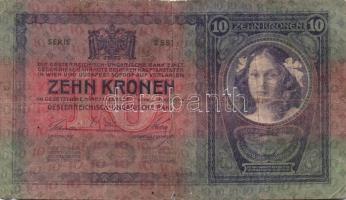 1904. 10K piros "Magyarország" bélyegzővel T:IV