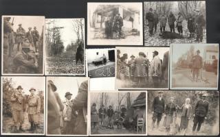 cca 1900-1950 Vadászati témájú fotók, összesen 20 db, vegyes állapotban, 7x4,5 cm és 14x9 cm között