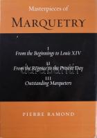 Pierre Ramond: Masterpieces of Marquetry. [Az intarzia remekművei.] Vol. I-III. Vol I.: From the Beginnings to Louis XIV. [Kezdetektől XIV. Lajosig.] Vol. II.: From the Régence to the Present Day. [A régenskortól napjainkig.] Vol. III.: Outstanding Marqueters. [Kiemelkedő intarziák.] Los Angeles,2000,The J. Paul Getty Museum, 149 p.; 217 p.; 136+1 p. Angol nyelven. Rendkívül gazdag, és nagyon izgalmas képanyaggal illusztrált. Kiadói egészvászon-kötések, kiadói papír védőborítókban, kiadói kartontokban, jó állapotban. Ritka! Nagyon komoly szakmunka!