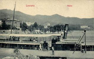 Lovran ship station with Hotel Miramar