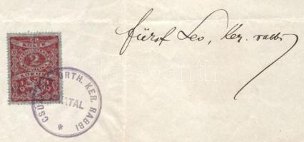 1922 Csúz (Dubník), kivonat a csúzi izraelita anyakönyvi kerület születési jegyzékéből, Fürst Leo ra...