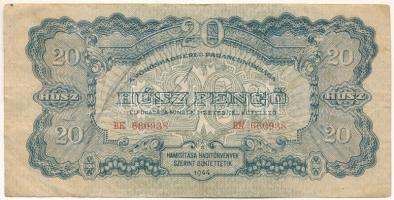 1944. 20P "A Vöröshadsereg Parancsnoksága" egyvonalas értékjelzéssel T:F Adamo P45h