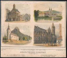 [Kassai látképek] Abánjvárer Comitat (Land Ungarn) J. Alt - Jos. Zahradniczek. Litográfia. ca 1860. 20x17 cm
